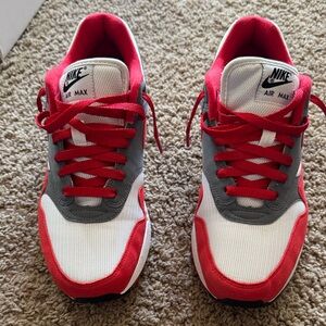 Nike Air Max 1 nike by you Red and White Sneakers men’s size 11